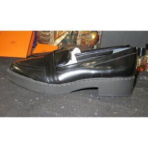 Vince Camuto Echika Black Italian Patent Leather Platform Block Heel Loafer 12